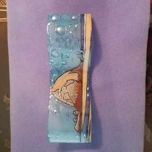 Fused Glass Art Wave Handmade by Alaska Artist